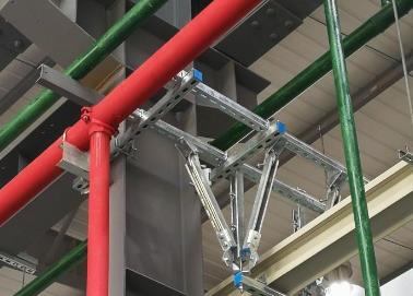 城北该抗震支架的整体式支吊架结构协调性好